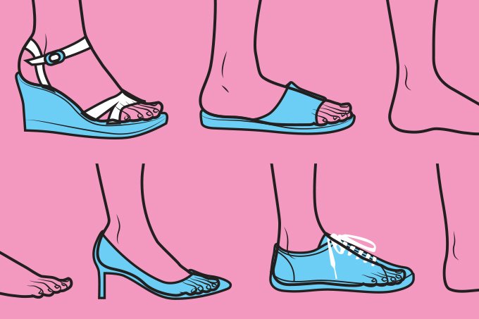 Mais importante é adaptar uso do calçado a atividade diária, destaca médico sobre cuidados com pés - Ilustração: Rodrigo Damati/Saúde é Vital
