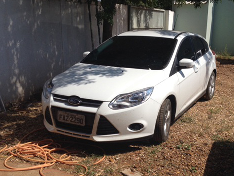 Veículo Ford Focus roubado (ainda com a placa clonada) apreendido no pátio da SIG - Divulgação/SIG