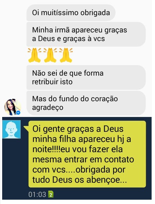 Mensagens enviadas pela família à reportagem do JPNews - Reprodução