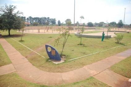 A praça foi uma das conquistas da Associação de Moradores -