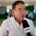 O presidente da Assembleia Legislativa, Gerson Claro, após votar em Sidrolândia