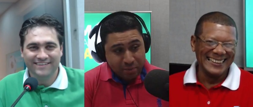 Marcelo Marcos, Albert Silva e Nenê Veloso comandam o programa - Reprodução/Facebook Marcelo Marcos, Albert Silva e Nenê Veloso comandam o programa - Reprodução/Facebook