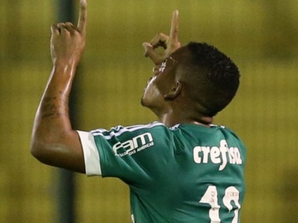 Gabriel Jesus foi o autor do segundo gol palmeirense - Cesar Greco/Agência Palmeiras