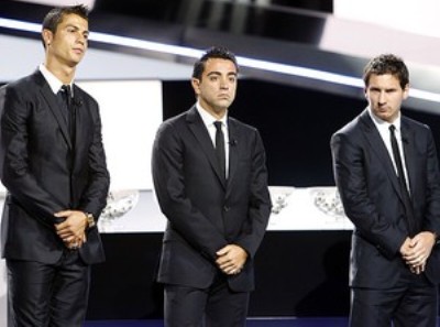 Cristiano Ronaldo, Xavi e Messi disputaram o prêmio -
