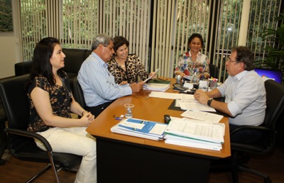 Simone, governador, prefeita e secretário de Obras -