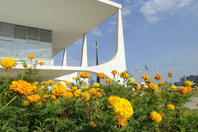 Foto de jardim em frente ao Palácio do Planalto, em Brasília - Agência Brasil Foto de jardim em frente ao Palácio do Planalto, em Brasília - Agência Brasil