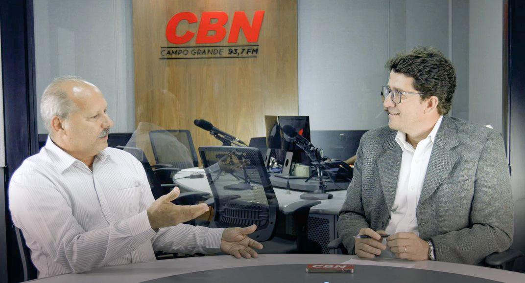 Celso Régis, Presidente da OCB MS e da Cooperativa de Crédito Sicredi em entrevista ao jornalista Otávio Neto da CBN - Reprodução/CBN