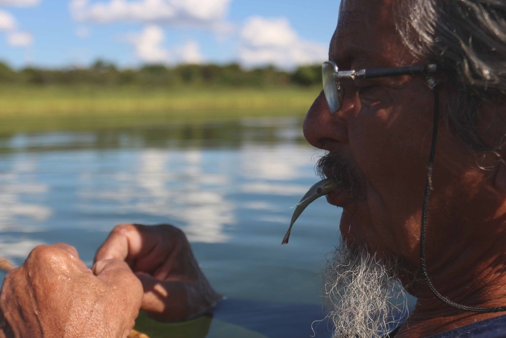 Pescador conhecido como Barbicha Rio Parana, em Três Lagoas. - Hugo Leal/JPNEWS