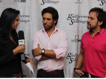Guilherme e Santiago em entrevista ao TVC Agora - Elias Dias/JP
