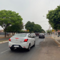 O céu amanheceu com muita fumaça, mas tem previsão de chuva para Três Lagoas