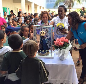 No ano passado, Três Lagoas recebeu a imagem peregrina de Nossa Senhora Aparecida  - Arquivo/Diocese