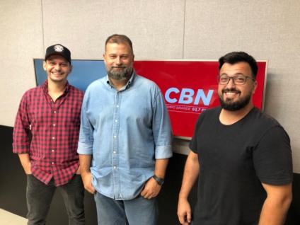 Trio do CBN Motors - Sergio Ferraz, Paulo Cruz e Leandro Gameiro nos estúdios da Rádio CBN - Foto: Thais Cintra