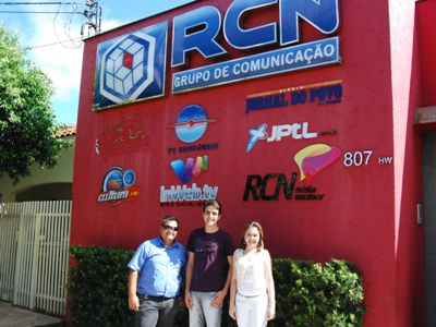 Da esq. para a dir., Felipe, Rodrigo e Sabrina -