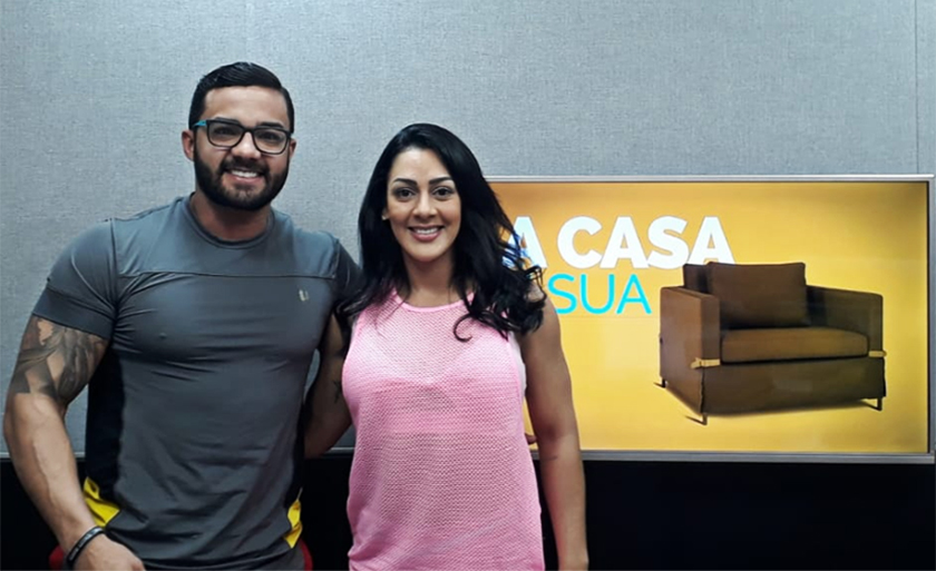 Casal fitness contou a rotina de treinos no programa “A Casa é Sua” - Steffany Pincela/JPNEWS