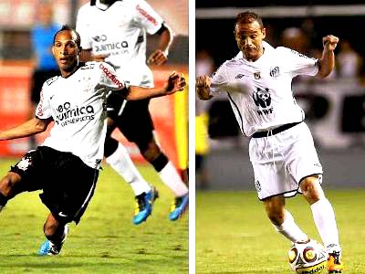 Liedson (esq.) e Léo duelam amanhã no clássico alvinegro - Liedson (esq.) e Léo duelam amanhã no clássico alvinegro -