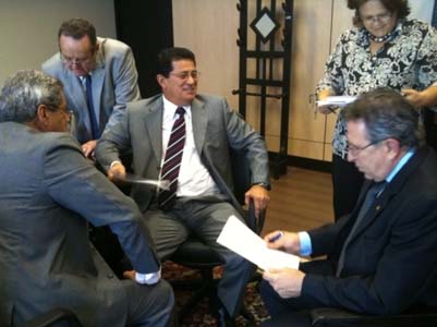 A liberação foi feita duas horas após reunião do governador André Puccinelli e o deputado federal Edson Giroto com o ministro dos Transportes, Alfredo Nascimento, em Brasília -