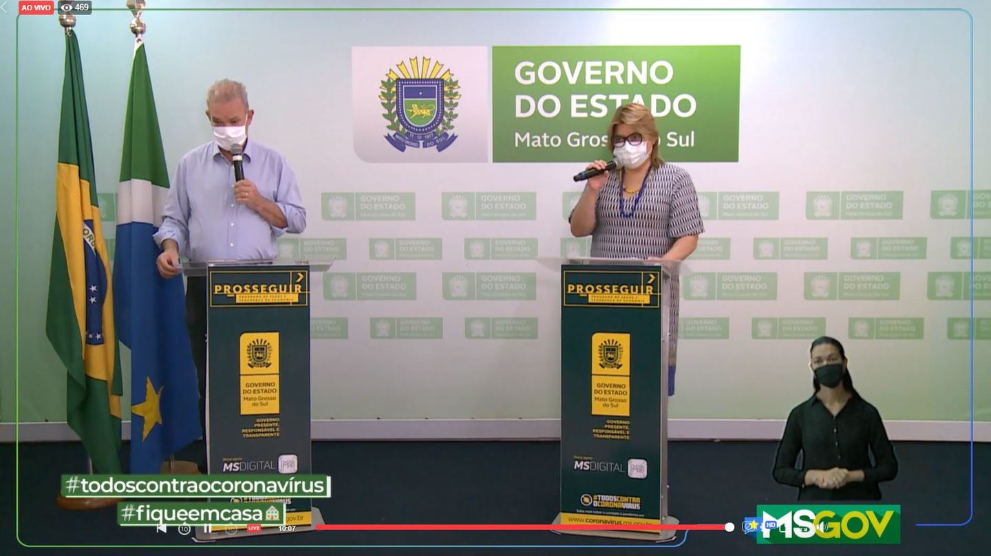 Após falha no sistema de compilação de dados, casos que seriam divulgados hoje, só serão divulgados na live de domingo (16) - Foto: Reprodução live Facebook