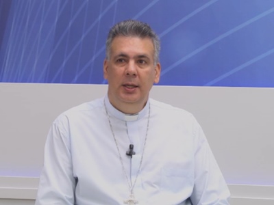 Bispo da Diocese de Três Lagoas foi entrevistado, nesta quinta, no programa Bom Dia Três Lagoas, da TVC-Canal 13 - Reprodução/TVC