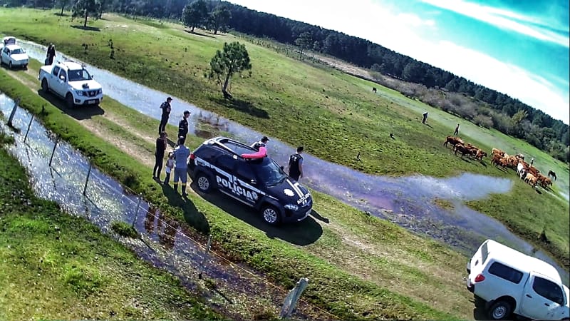 Coordenadamente, policiais trabalham no combate ao roubo e gado em propriedades rurais - Divulgação