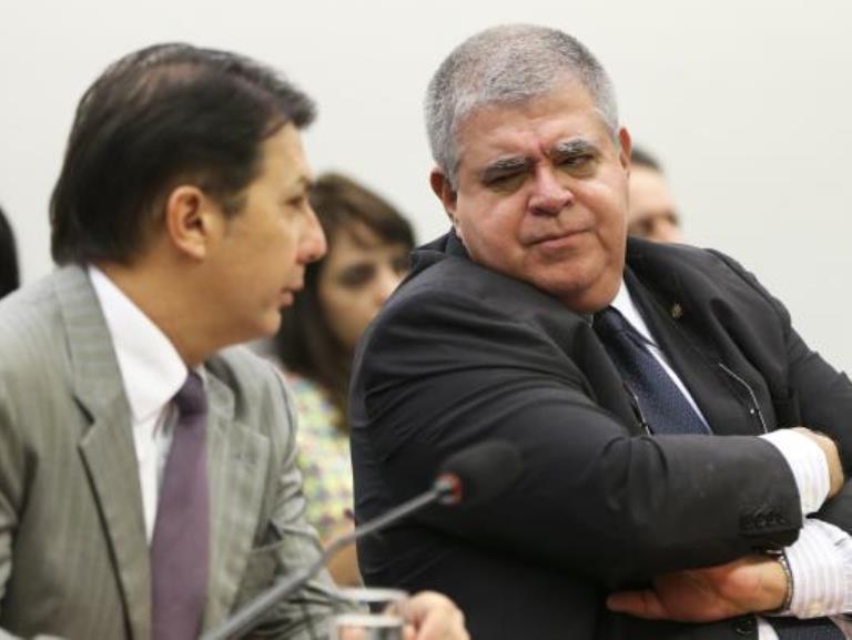 O relator, deputado Arthur Maia e o presidente da comissão especial da reforma da Previdência Social, deputado Carlos Marun - Divulgação/Agência Brasil