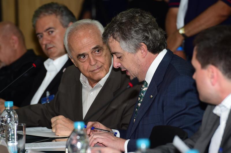 Paulo Nobre e Leco estiveram presentes em encontro na FPF com outros paulistas - Divulgação FPF