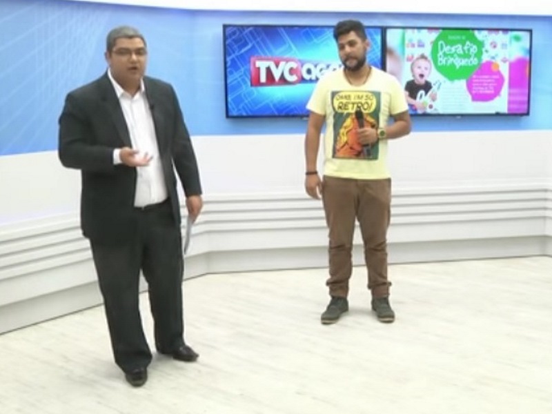 Coordenador de marketing do Grupo RCN, Danilo Fiuza, anunciou o Desafio durante o programa TVC Agora desta semana - Reprodução/TVC