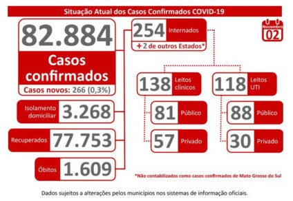 Boletim coronavírus divulgado pela Secretaria de Estado de Saúde - Reprodução/SES