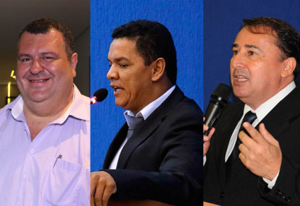 O médico Issan Fares Junior,  os vereadores Wellington Alves, o Cascão e Gilmar Garcia Tosta - Reprodução
