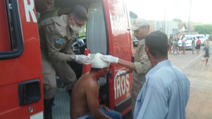 Homem levou golpes de enxada na cabeça  - Claudio Junior 