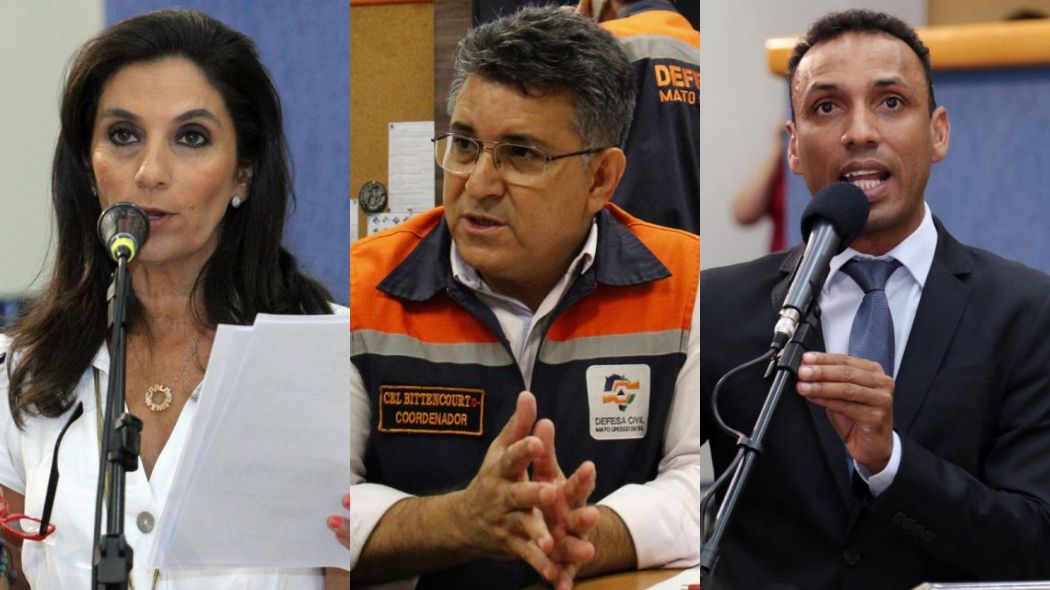 Carla Stephanini, Coronel Bittencourt e Junior Coringa serão deputados por um mês - Montagem CMCG/PMCG