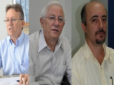 Da esq. para dir. Getúlio Neves, Odair Biassi e Sávio Bernardes -