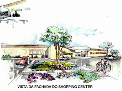 Projeto do shopping e do loteamento -