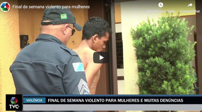 Acusado de agressão é preso pela Polícia Militar - Reprodução