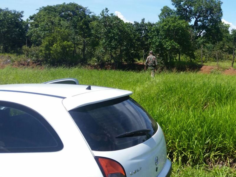 Policiais foram até o local onde o cachorro foi enterrado - Divulgação/PMA