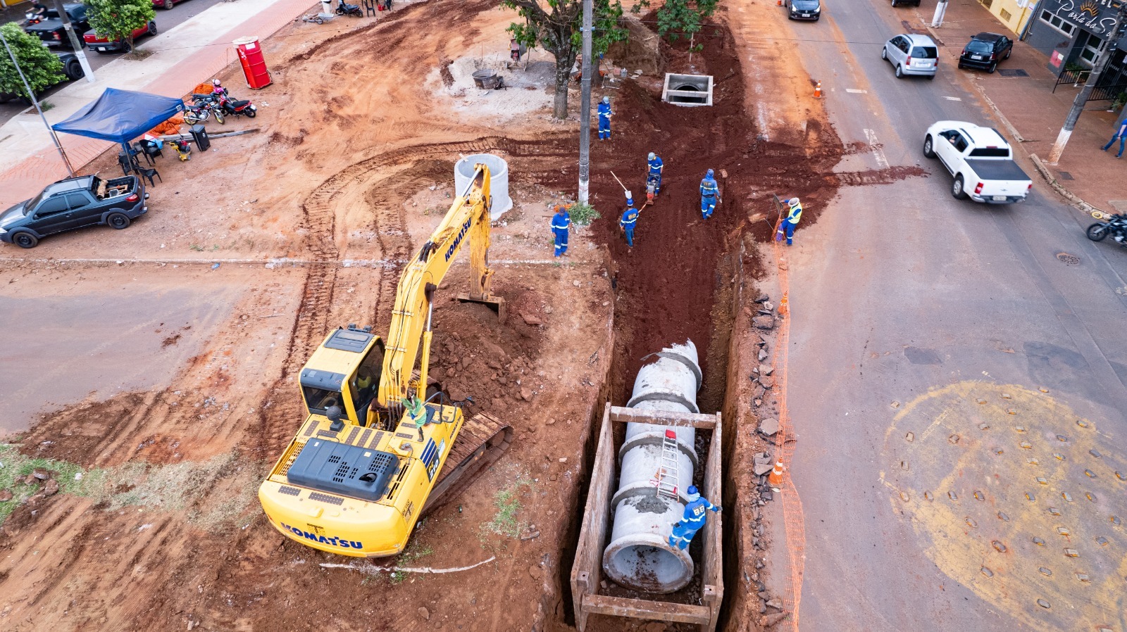 Obras de revitalização da linha internacional entram na fase do sistema de drenagem