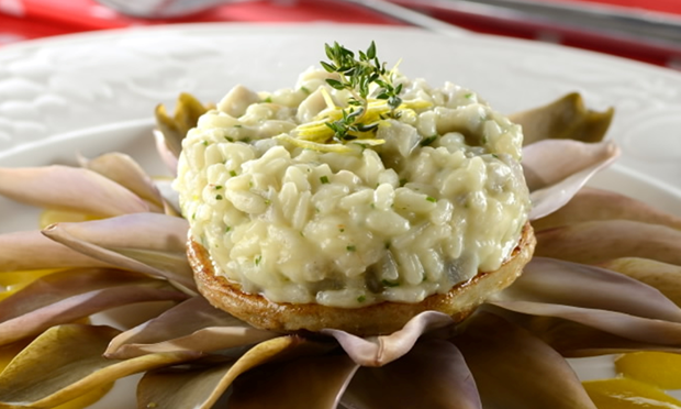 A cremosidade do queijo brie dá um toque especial a este risoto de alcachofra. - Mauro Holanda