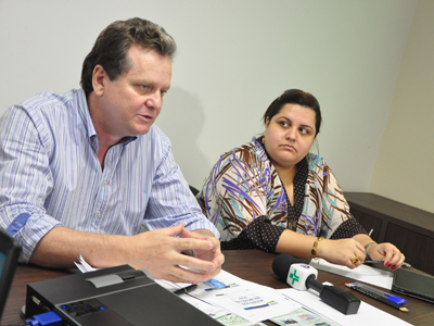 Pablo Angel, secretario adjunto, e Helen Cássia coordenadora do FCO -