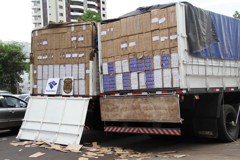 Contrabando de cigarro movimenta milhões de reais ilegalmente. - Imagem cedida