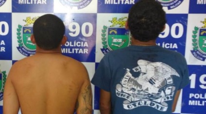 Dupla foi apontada como suspeitos de furto e receptação - Divulgação/PM