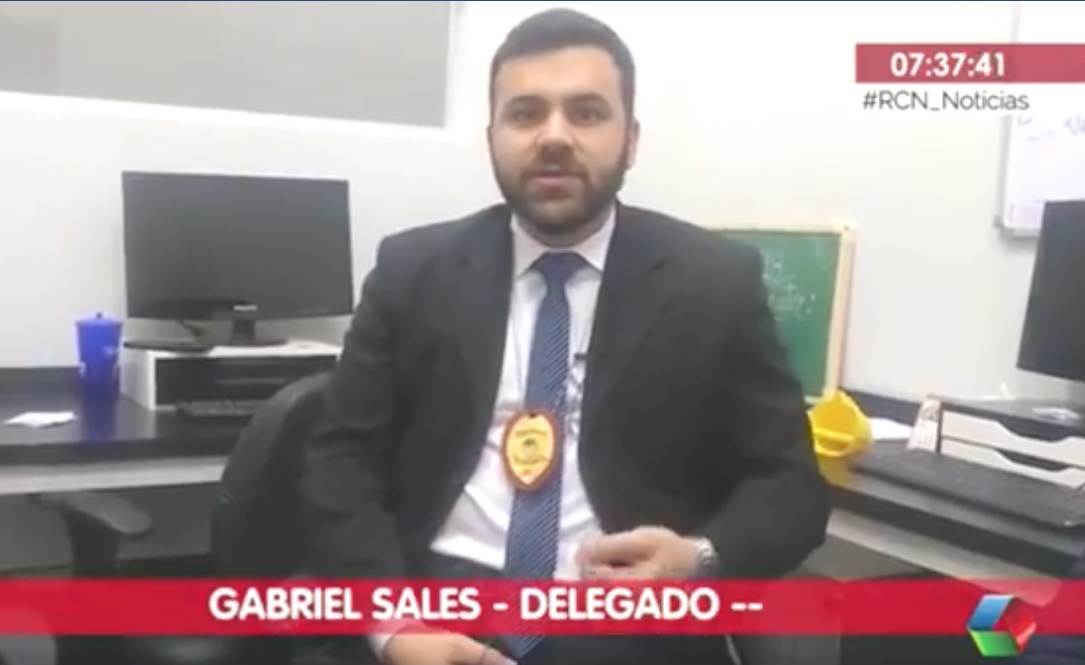 Delegado Gabriel Sales preside o inquérito do caso - Reprodução Delegado Gabriel Sales preside o inquérito do caso - Reprodução