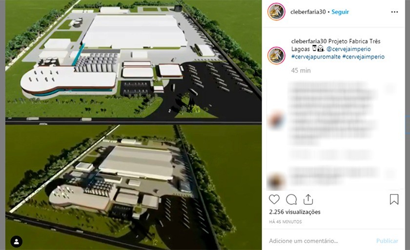 No início do ano, empresário postou em rede social a maquete da fábrica que seria instalada no município - Arquivo/JPNEWS