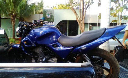 Motocicleta Honda/CB 500 furtada em Sidrolândia - Divulgação/11º BPM