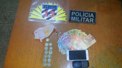 A primeira ocorrência foi às 14h20, onde policiais durante policiamento ostensivo preventivo na rua Araxá 3 - Divulgação/PMMS A primeira ocorrência foi às 14h20, onde policiais durante policiamento ostensivo preventivo na rua Araxá 3 - Divulgação/PMMS