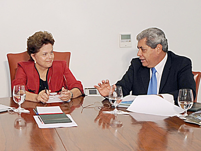André e Dilma na reunião desta quinta-feira -