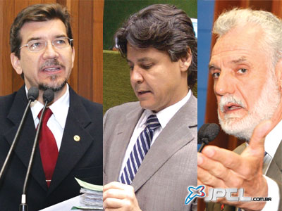 Bancada do PT, formada pelos deputados Pedro Teruel, Paulo Duarte e Pedro Kemp, reagiu contra a aliança do PMDB com o PT -