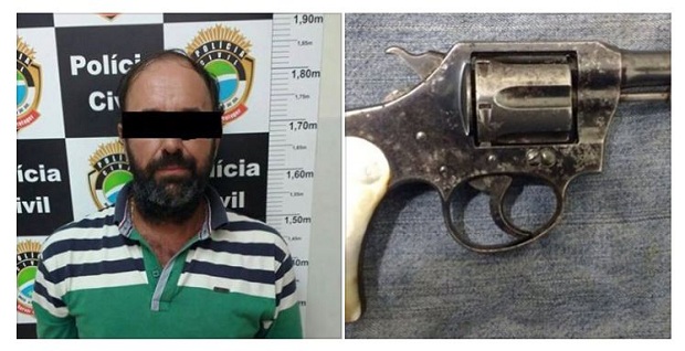 Laércio teria assassinado Jamil Balduíno Machado com cinco tiros, após invadir sua residência e o espancar - Assessoria de imprensa / Polícia Civil de Paranaíba