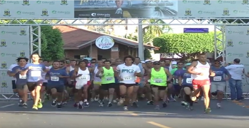 Largada da primeira Corrida de Rua da Polícia Militar em Três Lagoas - Reprodução/TVC