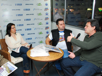 O deputado Federal Waldemir Moka e a Prefeita de Três Lagoas Simone Tebet em entrevista -