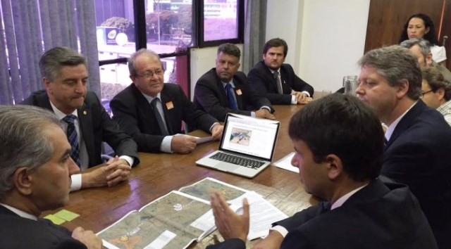 Presidente da empresa apresentou detalhes do projeto para o governador e secretário de Meio Ambiente   - Divulgação 