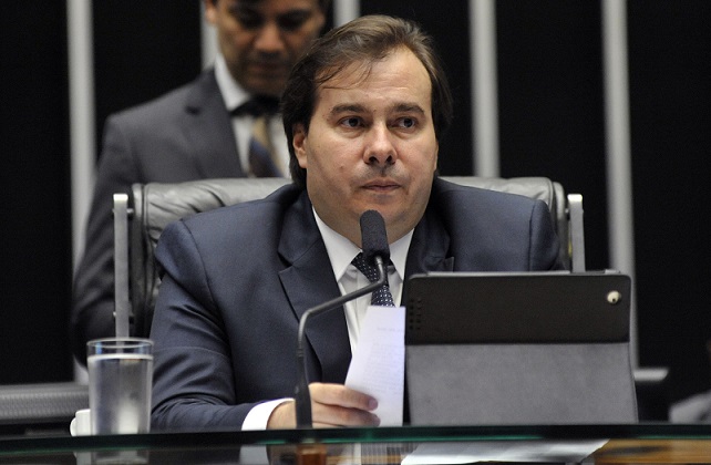 Rodrigo Maia, durante a sessão de ontem - Luis Macedo/Câmara dos Deputados